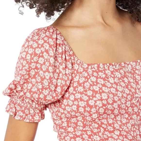 Lost + Wander “Madison” Floral Mini Dress in Coral and Ivory XS - Picture 3 of 8